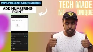 How to add numbering point in wps presentation mobile | add numbering point on wps presentation