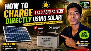 How to charge battery using solar | solar battery charger | #studentscancreate | electronictamil360