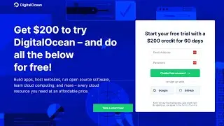 How To Get $200 In Free DigitalOcean Cloud Credits 2025