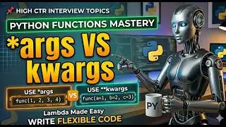 12. Master Python Functions | *args, kwargs, Lambda & Real Examples