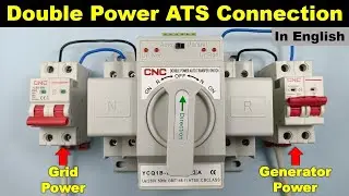 Double Power Auto Change Over Switch Proper Connection | English Video | 