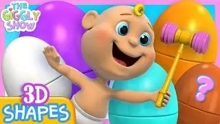Learn 3D Shapes for Kids with Surprise Eggs