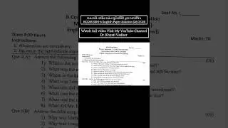 BKNMU BCOM-6 ENGLISH Paper Solution-2024 #papersolution #bknmu @dr.khyati_vadher