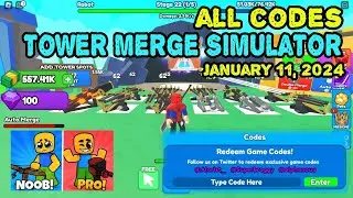 All Codes Active Tower Merge Simulator Roblox, January 11, 2024