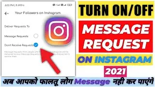 How To Turn Off Message Request On Instagram 2021☺️How To Turn Off Instagram Message Request in 2021