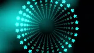 Abstract Tunnel Background with Neon Stars Animated VJ Loops