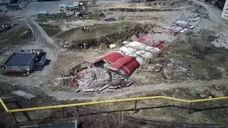 Снесли трубу на Игумновской ТЭЦ