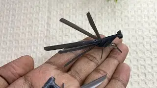 Diy Handmade straw crafts insect dragonfly