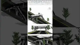 Parametric bridge family done inside Revit using nested and adaptive families