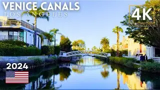 Venice Canals Los Angeles 4K Walking Tour California