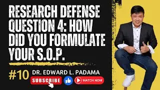 HOW DID YOU FORMULATE YOUR S.O.P