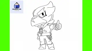 Cum Să Il Desenezi Pe CROW Din Brawl Stars | Usor Pas cu Pas Tutorial pentru Incepatori