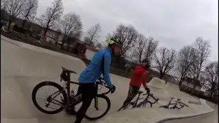 Cycling the Skate Bowl like a boss (not)