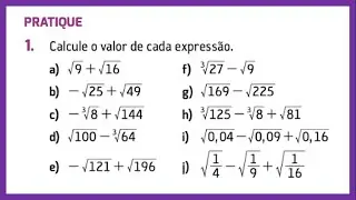 RADICIAÇÃO - Expressões Com Raízes Exatas