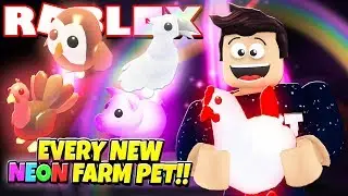 *RARE!* EVERY NEW NEON FARM PET in Adopt Me! NEW Adopt Me Farm Egg Update (Roblox)