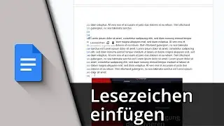 Google Docs Lesezeichen einfügen ✅ Tutorial