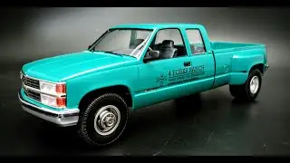 NEW 1996 Chevy Silverado 3500 Dually 1/25 Scale Model Kit Build How To Assemble Paint Decal  OBS GMT