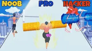 NOOB vs PRO vs HACKER in Weight Runner 3D.