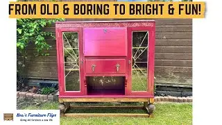 From Old & Boring To Bright & Fun - #upcycling a drinks cabinet