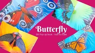 Butterflies DIY Pop-up Book - Tutorial #popupbook #popupcard #papercraftideas