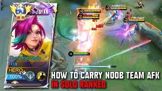 How to former GLOBAL IXIA CARRY NOOB TEAM AFK in Solo Ranked - MLBB