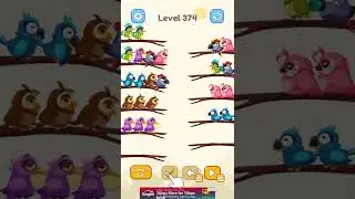 Bird Color Sort Puzzle Level 374 Solution