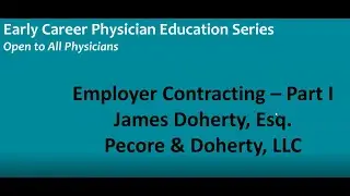 Employer Contracting Workshop Part I Tuesday January 24th