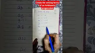 How to write terms of an A. P
