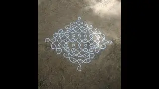 11x1 dots  kambi kolam ||  Chukkala Muggulu || #41|| Repeat the same for 4 sides
