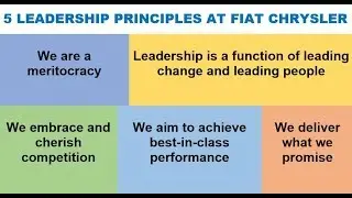 5 LEADERSHIP PRINCIPLES AT FIAT CHRYSLER via Sergio Marchionne