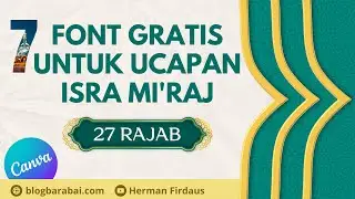 7 Font Gratis Ucapan Isra Mi'Raj di Canva