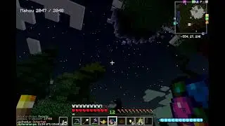 Minecraft Из волшебных бобов вырастил бобовый стебель до небес с гигантами в Сумеречном лесу