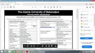 IUB MPhil/MS/MSc (Hons)/MBA & PhD Admissions-Spring Semester, 2022