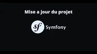 Symfony 5 - mise a jour du projet