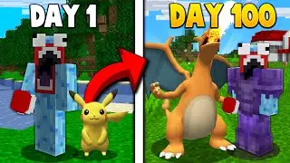I Survived 100 Days in Minecraft PIXELMON...