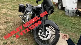 How to put a Harley Davidson wheel on a Honda VTX 1300 (Part 2)