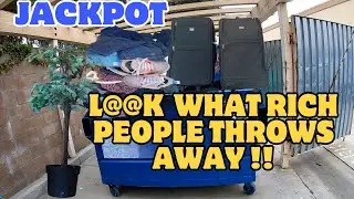 DUMPSTER DIVING - L@@K  WHAT RICH PEOPLE THROWS AWAY IN USA