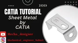 CATIA Tutorial ... Sheet metal by Catia || @mecha_designer