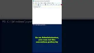 PowerShell says execution of scripts is disabled on this system. 