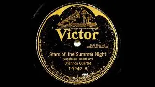 Stars of the Summer Night ~ Shannon Quartet with Brass Quartet (1924) (Acoustic Recording)
