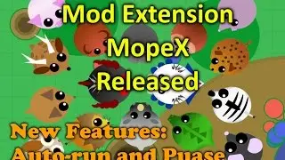 Mope.io // MopeX // New Features: Auto Run and Pause - Part 1