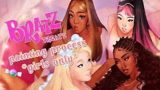 bratz treatz 🍨🍬💖🍭 painting video