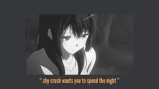 asmr Shy crush wants you to spend the night [cuddles] [rain] [part 1] [tsundere]