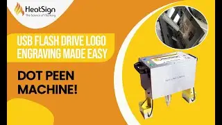 Dot Peen Marking Machine Engraves USB Flash Drive Logo on Cylinder Neck | Precise and Fast!