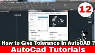 Autodesk Autocad 2017-2022 tutorials | Autocad 2d |AutoCad Dimension Style & tolerance Part-2