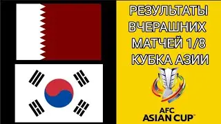 РЕЗУЛЬТАТЫ ВЧЕРАШНИХ МАТЧЕЙ 1/8 ФИНАЛА КУБКА АЗИИ