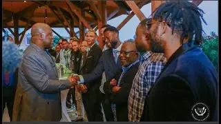Félix #tshisekedi  a reçu, ce mardi à la cité de l’UA, les #leopards  🐆 de la RDC…