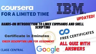 Hands on Introduction to Linux Commands and Shell Scripting,(week-1-4) All Quiz Answers.#coursera