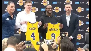 Lakers introduce Bronny James and Dalton Knecht