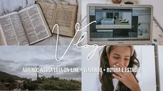Vlog- Abrimos nossa loja on-line + viagem a trabalho + rotina + criando portfólio pra o estágio 🧡🌿
